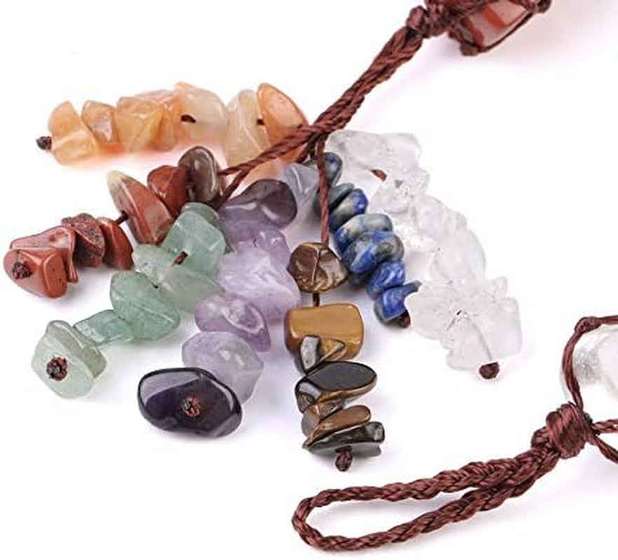 Transform Your Space with 7 Chakra Car Ornaments - Gemstone Reiki Healing Crystals for Positive Energy and Good Luck