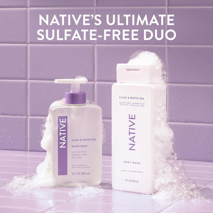 Sulfate Free Body Wash Contains Naturally Derived Ingredients | for Women & Men| Lilac & White Tea, 36 Oz