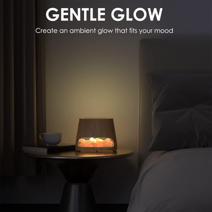 Elevate Your Space with the 2-in-1 Ultrasonic Essential Oil Diffuser & Himalayan Salt Lamp - Experience Aromatherapy and Relaxation with a Soothing Glow