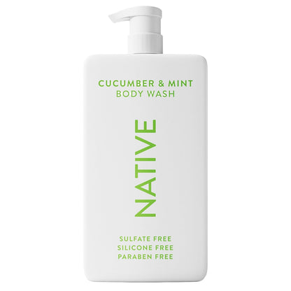 Sulfate Free Body Wash Contains Naturally Derived Ingredients | for Women & Men| Cucumber & Mint, 36 Oz