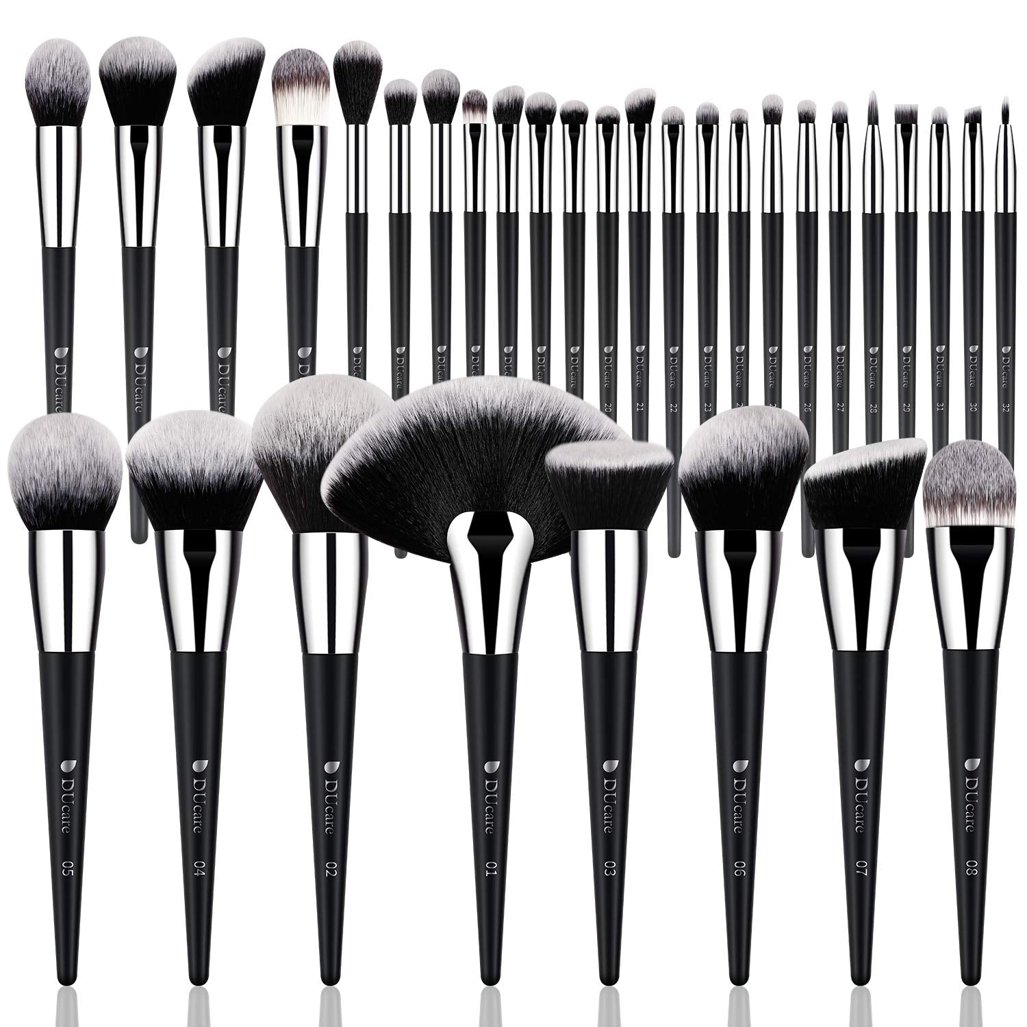 Ultimate 32-Piece Professional Makeup Brush Set for Flawless Face and Eye Application