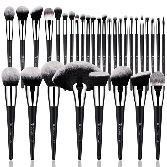 Ultimate 32-Piece Professional Makeup Brush Set for Flawless Face and Eye Application