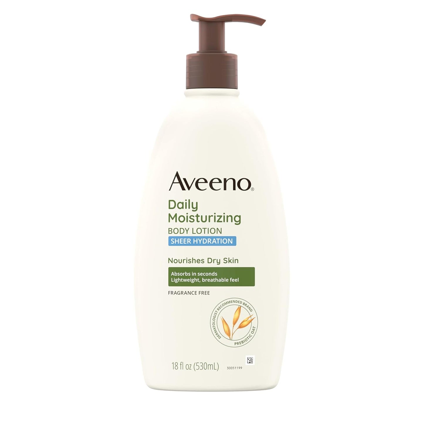 Revitalize Your Skin with Aveeno Sheer Hydration Daily Moisturizing Lotion – Fragrance-Free, Lightweight, and Fast-Absorbing for 24-Hour Hydration, 18 Fl. Oz