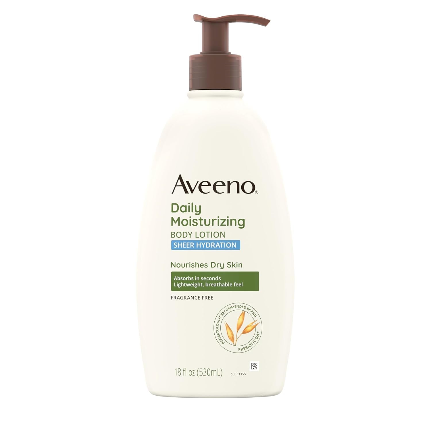 Revitalize Your Skin with Aveeno Sheer Hydration Daily Moisturizing Lotion – Fragrance-Free, Lightweight, and Fast-Absorbing for 24-Hour Hydration, 18 Fl. Oz