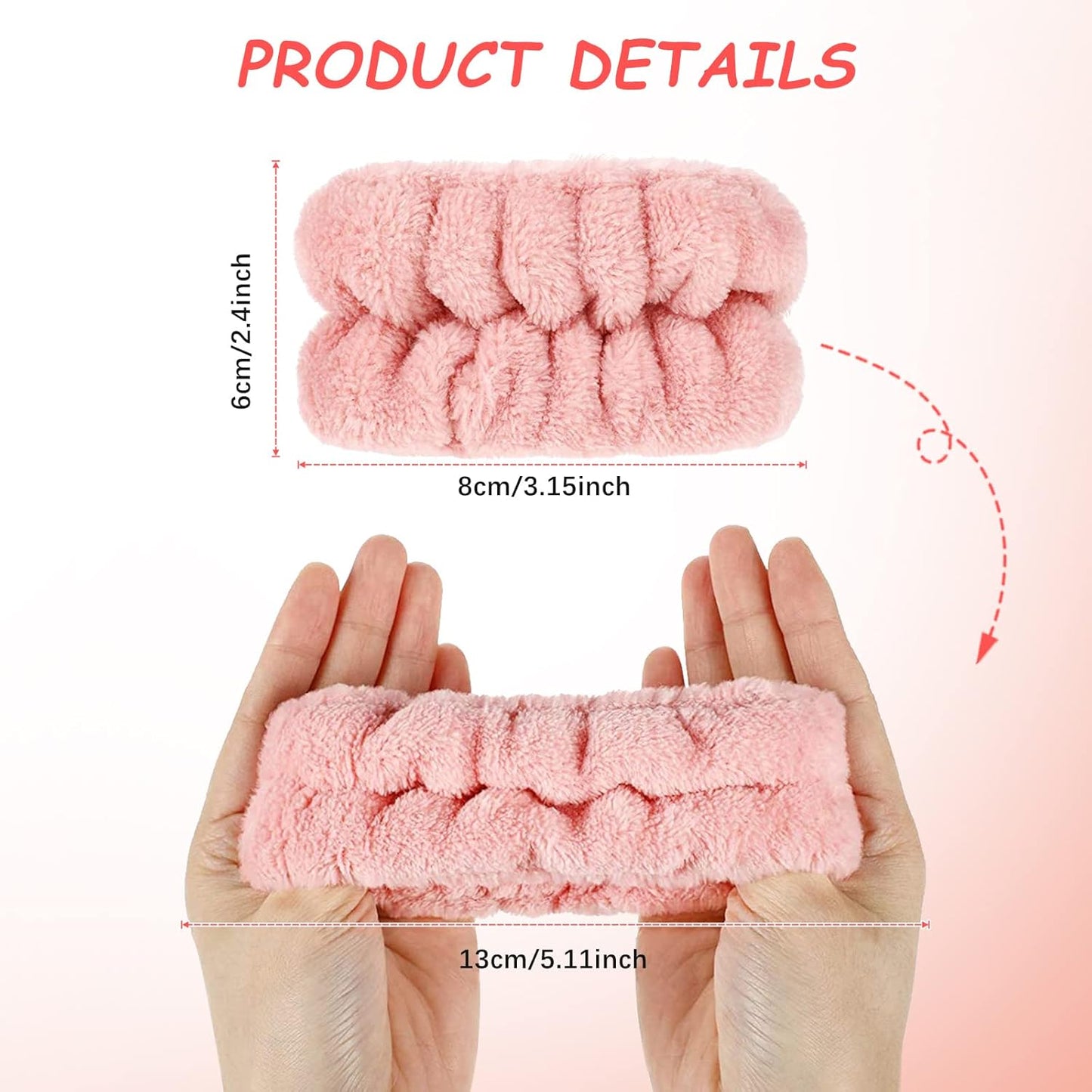 4 Pairs Wrist Bands for Washing Face Wrist Spa Microfiber Wash Towel Band Scrunchies Absorbent Wristbands Sweatband for Women Prevent Liquid from Spilling(Stylish Colors)