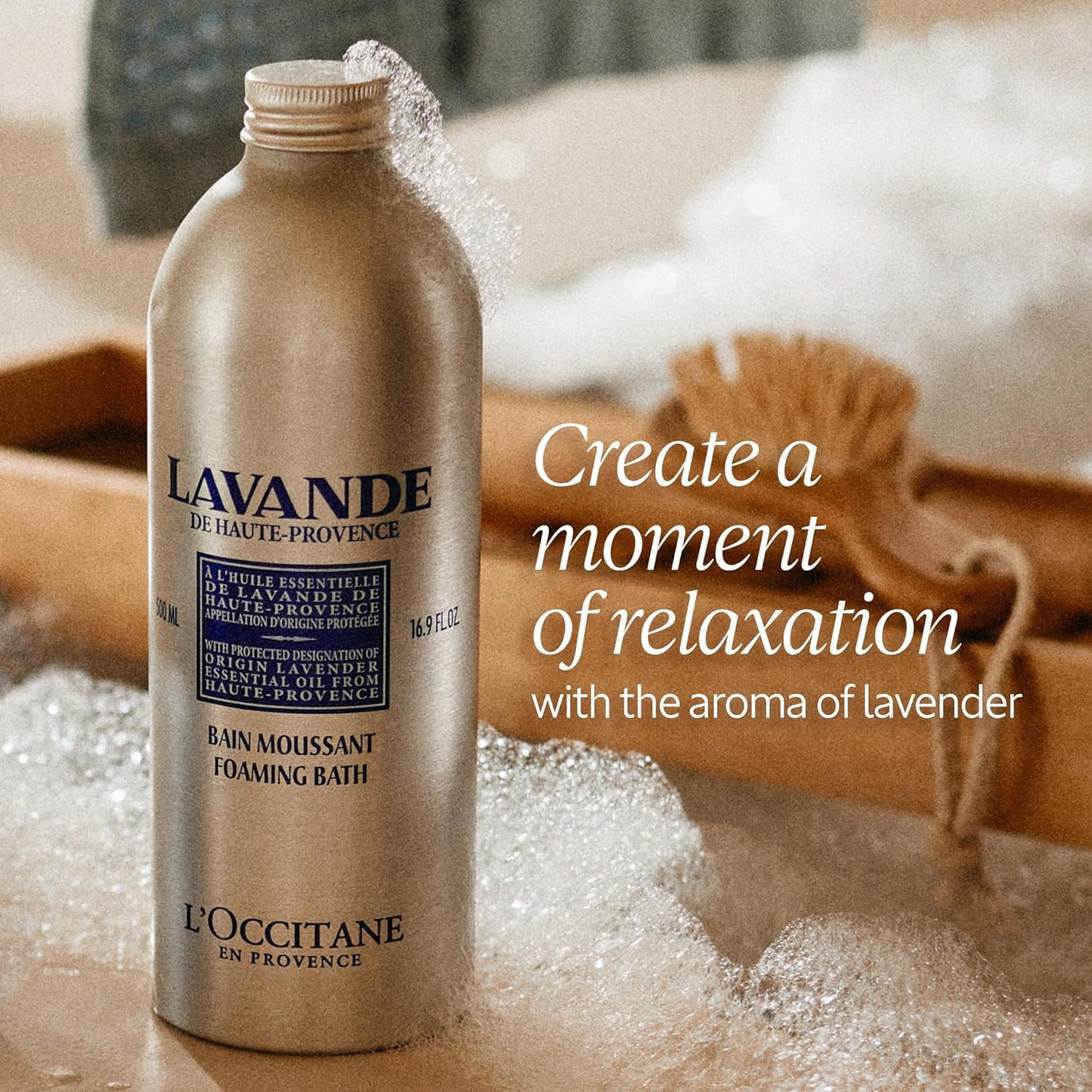 Foaming Bath: Relaxing Lavender, Comforting Shea, Beautifying Almond Milk, Citrusy Verbena, Cleansing Bubble Bath, 16.9 Fl. Oz