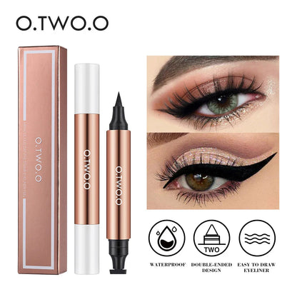 Achieve Flawless Wings with O.TWO.O Double-Ended Waterproof Eyeliner Stamp - Perfect for All Makeup Lovers!