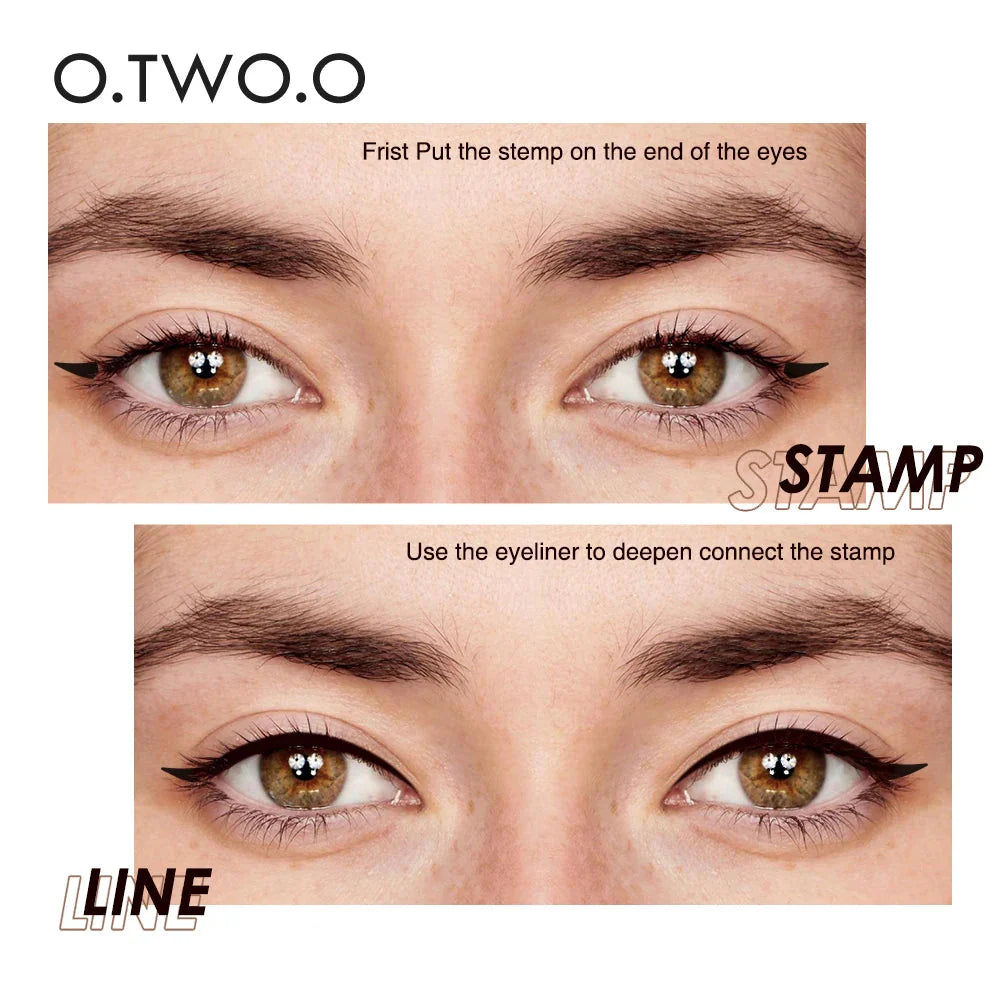 Achieve Flawless Wings with O.TWO.O Double-Ended Waterproof Eyeliner Stamp - Perfect for All Makeup Lovers!