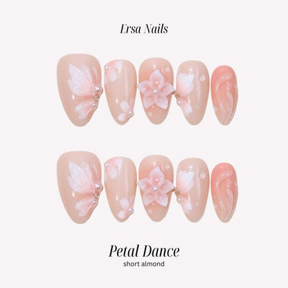 Ersanails VALENTINE'S DAY Collection - Handmade Presson Nails 10PCS | Acrylic, Reusable, Salon-Quality, Long-Lasting, Glossy Design