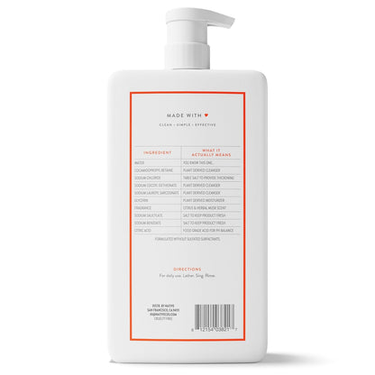 Revitalize Your Skin with Our Award-Winning Sulfate Free Body Wash - Infused with Charcoal and Citrus for a Refreshing Clean, 36 Oz