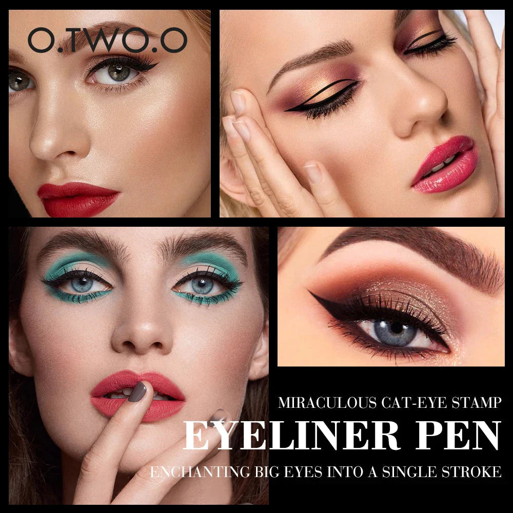 Achieve Flawless Wings with O.TWO.O Double-Ended Waterproof Eyeliner Stamp - Perfect for All Makeup Lovers!