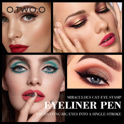 Achieve Flawless Wings with O.TWO.O Double-Ended Waterproof Eyeliner Stamp - Perfect for All Makeup Lovers!