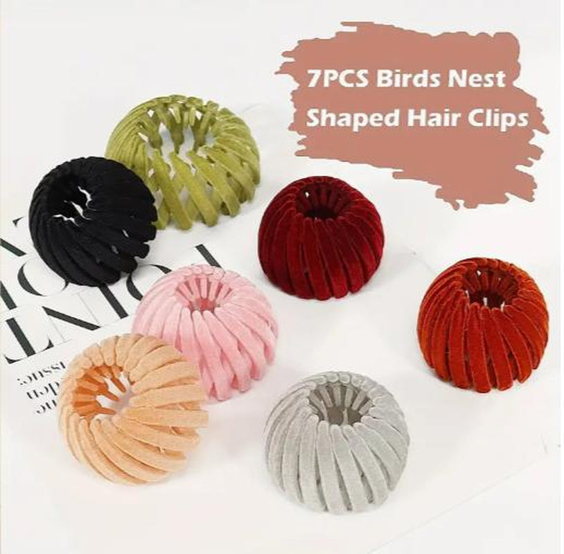 Transform Your Look with the 7-Piece Bohemian Bird Nest Magic Hair Clip Set – Effortless Elegance for Every Occasion!