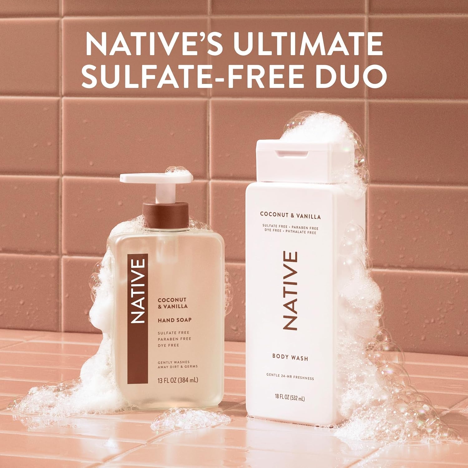 Indulge in Luxurious Coconut & Vanilla Body Wash - Sulfate Free, 36 Oz for All Skin Types