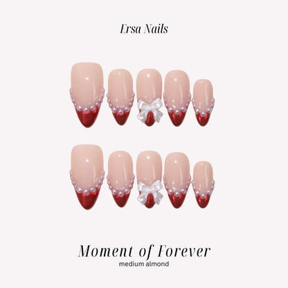 Ersanails VALENTINE'S DAY Collection - Handmade Presson Nails 10PCS | Acrylic, Reusable, Salon-Quality, Long-Lasting, Glossy Design