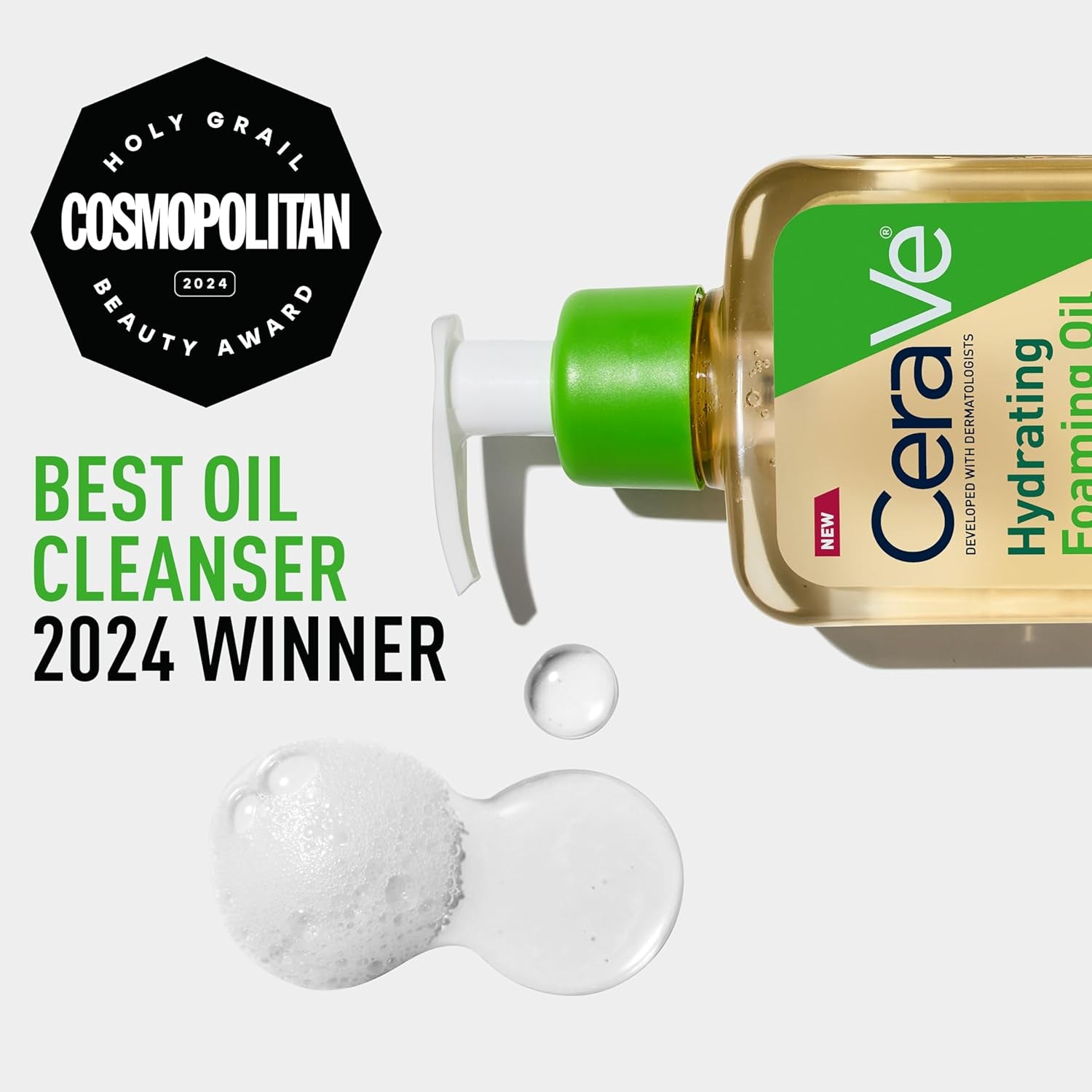 Revitalize Your Skin with Our Hydrating Foaming Oil Cleanser – Moisturizing Formula with Squalane, Hyaluronic Acid & Ceramides for Dry to Very Dry Skin, Fragrance-Free & Residue-Free, 19 FL Oz