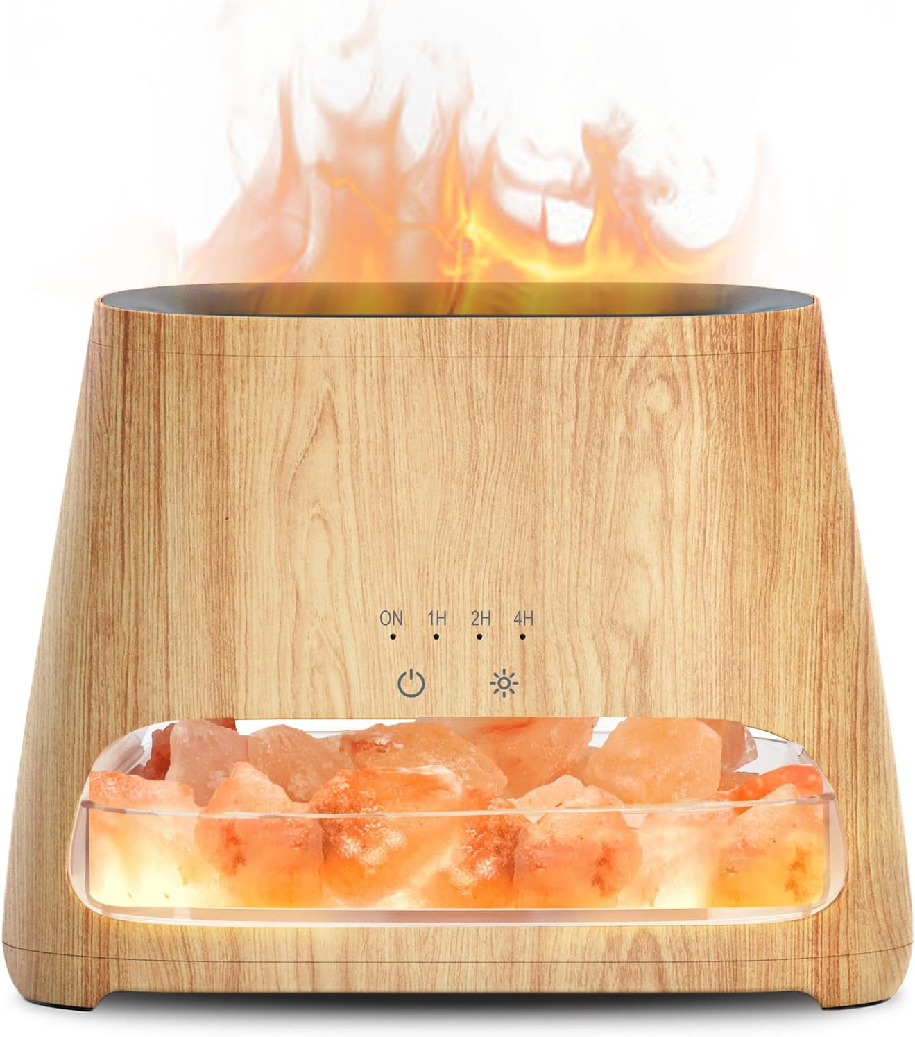 Elevate Your Space with the 2-in-1 Ultrasonic Essential Oil Diffuser & Himalayan Salt Lamp - Experience Aromatherapy and Relaxation with a Soothing Glow