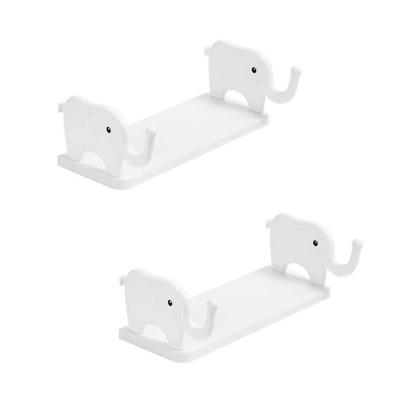Adorable Waterproof Elephant Wall Shelf – Effortless No-Drill Organizer for Your Bathroom & Home