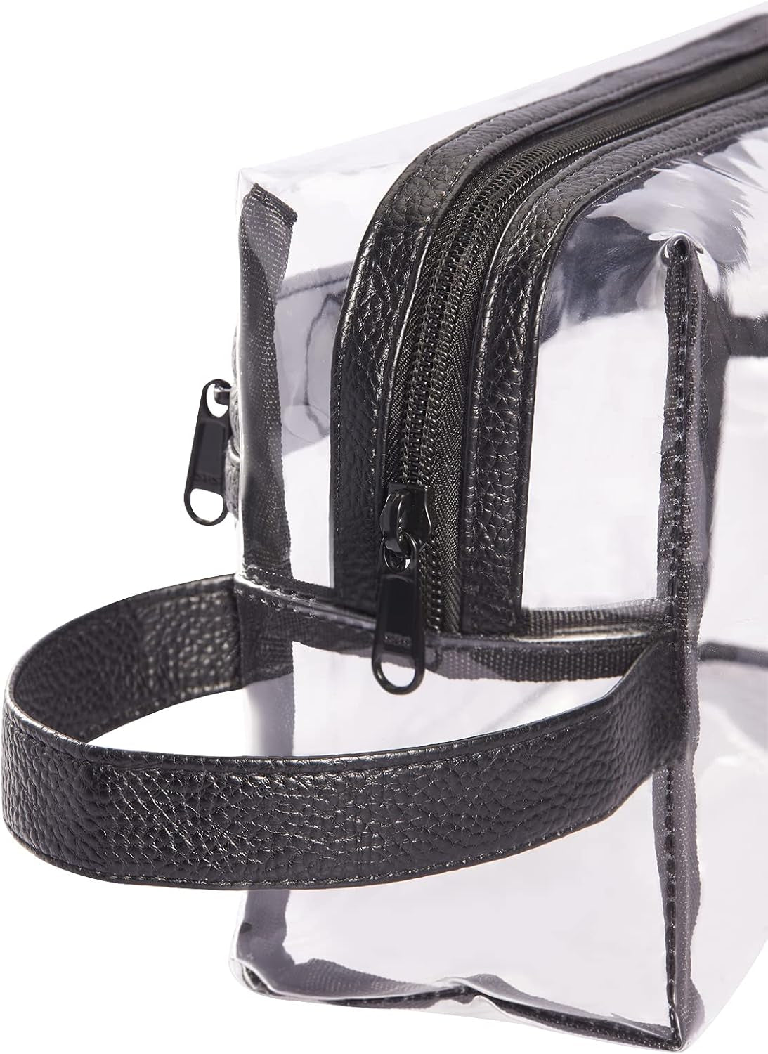 Heavy Duty Clear Travel Toiletry Makeup Bags Transparent Shaving Bag Water Resistant Cosmetic Bag Organizer Pouch with Zipper and Handle