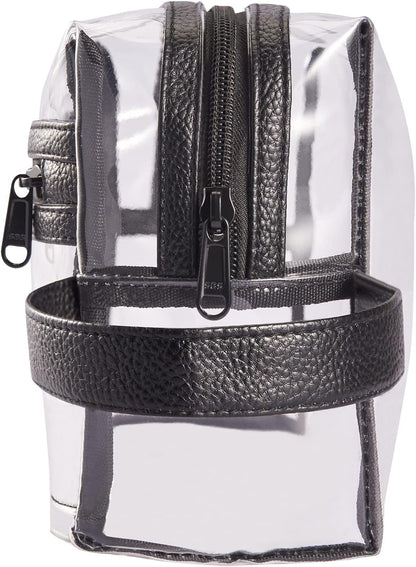 Heavy Duty Clear Travel Toiletry Makeup Bags Transparent Shaving Bag Water Resistant Cosmetic Bag Organizer Pouch with Zipper and Handle